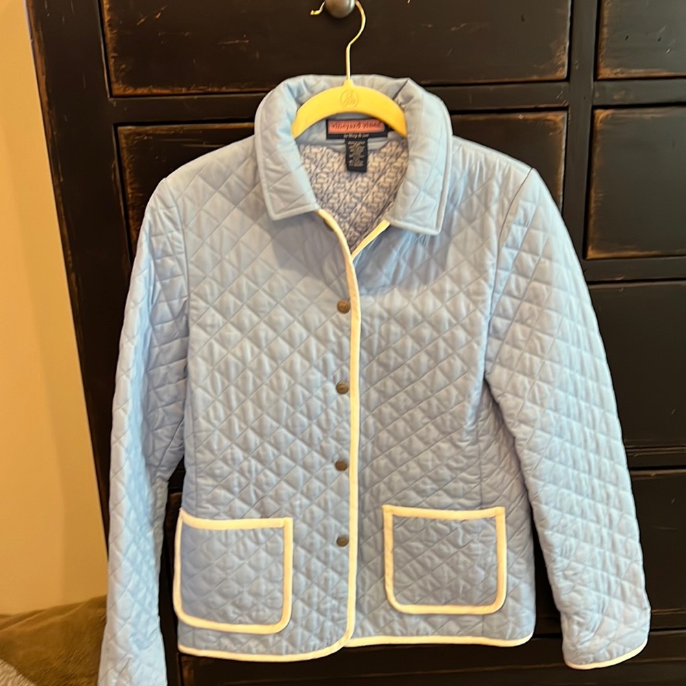 Beautiful Vineyard Vines XS blazer - Robins egg color with cream piping